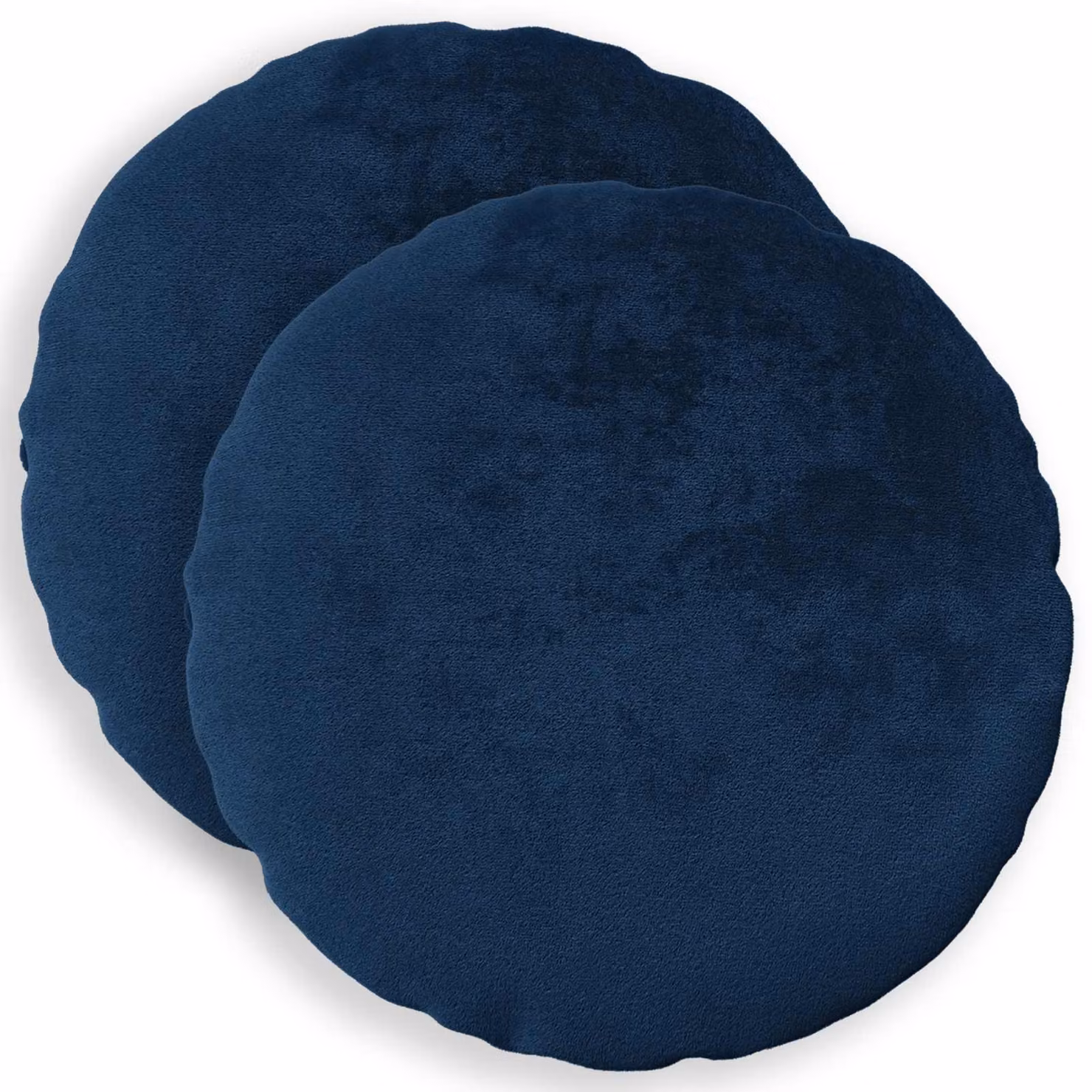 vidaXL Federa 2 pcs HEERLEN Blu navy Ø 30 cm Flanella
