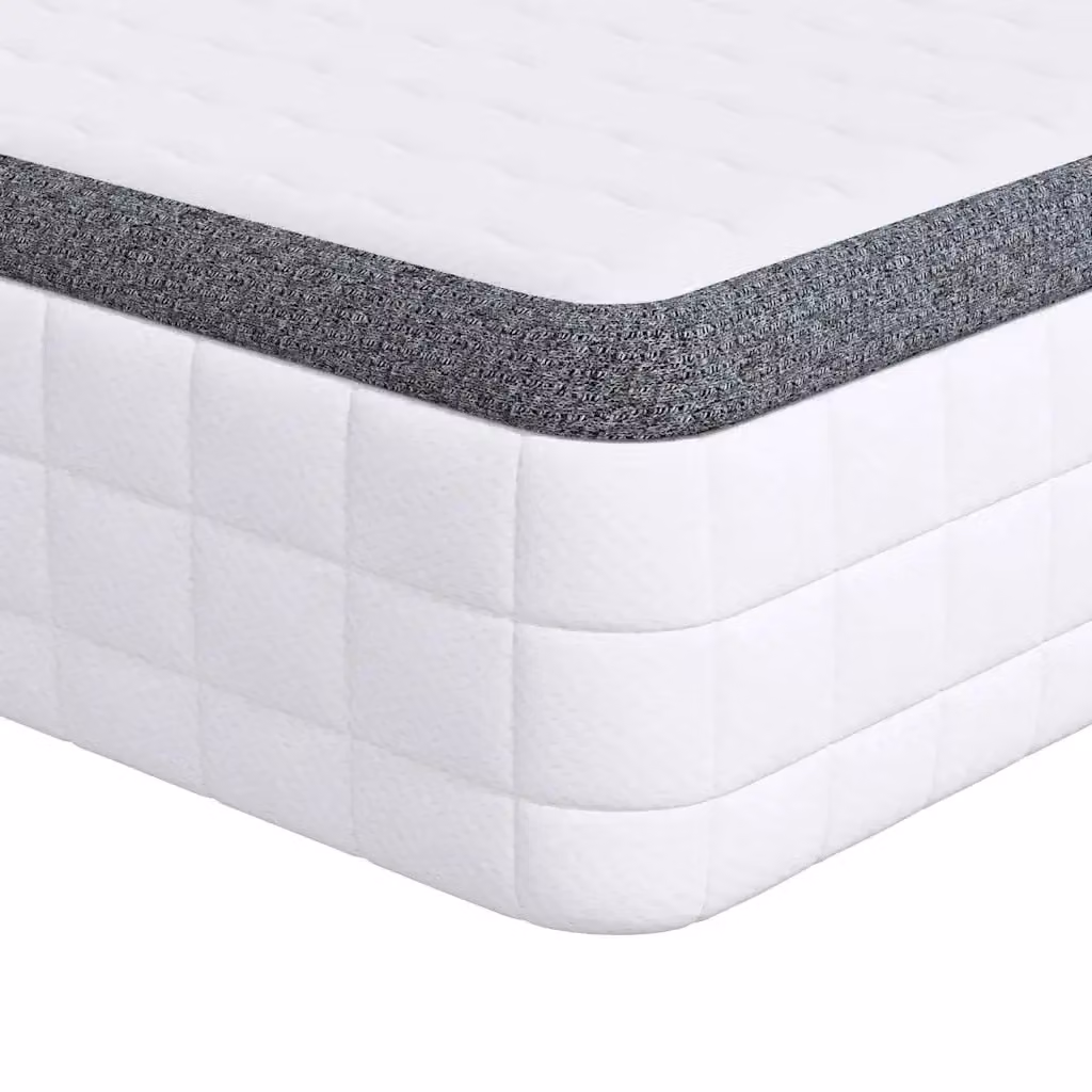 Set di 2 materassi a molle Bonell vidaXL, bianco e grigio, L/P/H: 60 x 200 cm – 2
