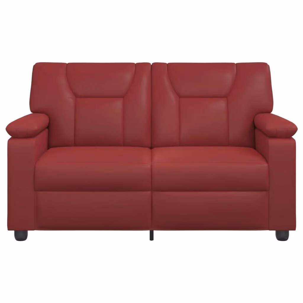 Divano moderno vidaXL in similpelle rosso, L: 151 cm, P: 85 cm, H: 93 cm – 2