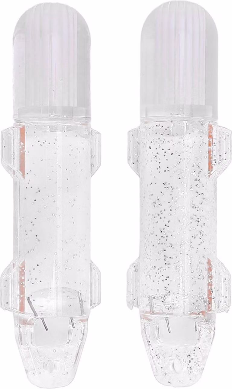2pcs pesca subacquea leggero in fibra di vetro LED profonda goccia lampeggiante Lockants pesce lampade strumenti bianco