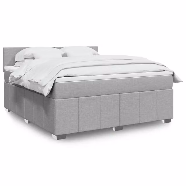 Giroletto a Molle con Materasso Grigio Chiaro180x200 cm Tessuto 3289440
