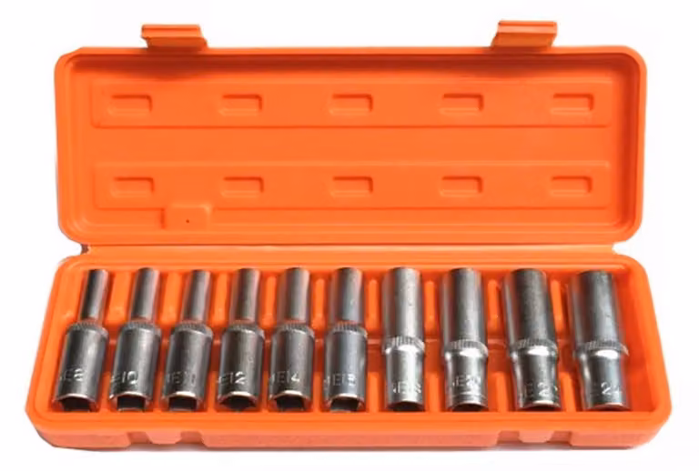 Set di 10 chiavi a bussola Torx con attacco da 1/2"