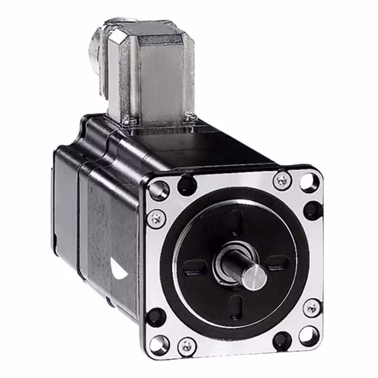 Motore passo-passo trifase Schneider Electric, 0,51 Nm, albero Ø 6,35 mm, L=42 mm, senza freno, a innesto. BRS364H030ACA