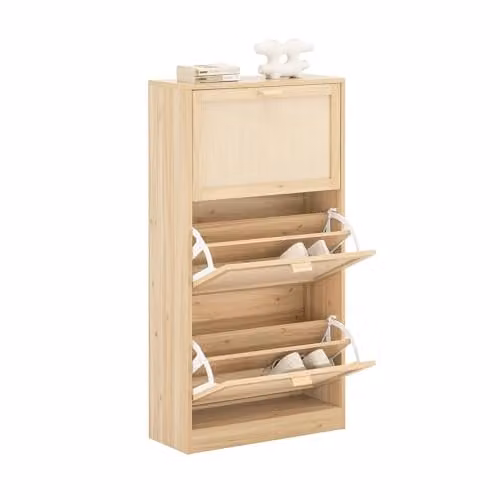 SoBuy Scarpiera slim con 3 ante 60x24x118cm per ingresso