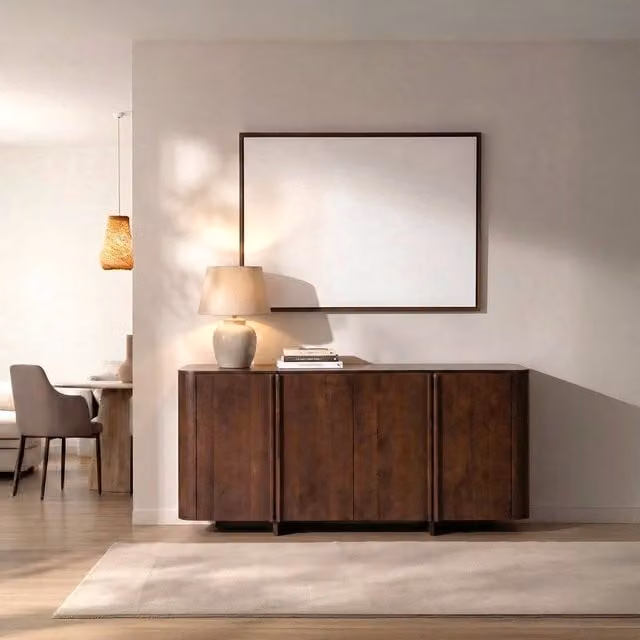 Madia Dante Banak in legno massello di mango colore noce – 1