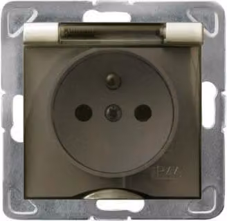 Impresja ecru p/t Presa singola con messa a terra 2P+Z IP44 Sportello antifumo senza cornice