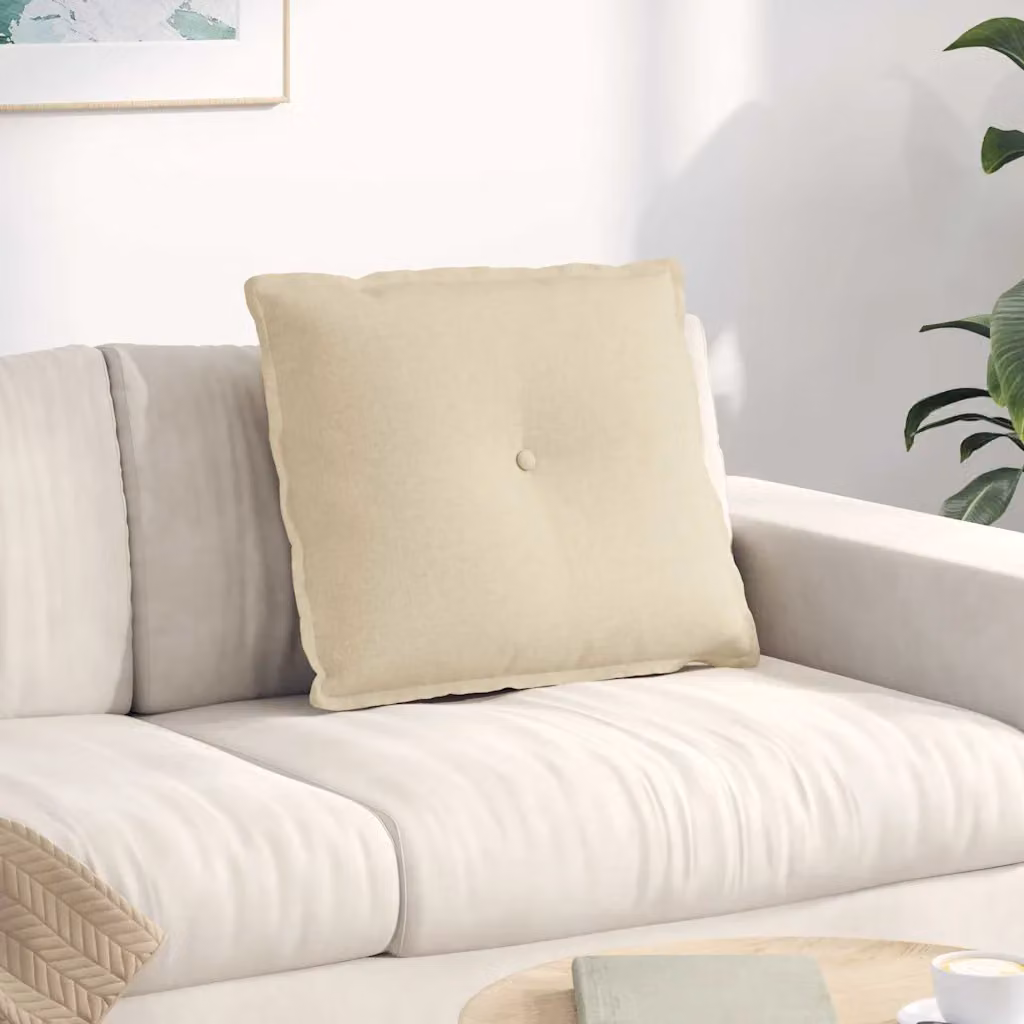 Cuscino per schiena vidaXL beige in tessuto con rivestimento rimovibile L 60 x P 19 x H 50 cm