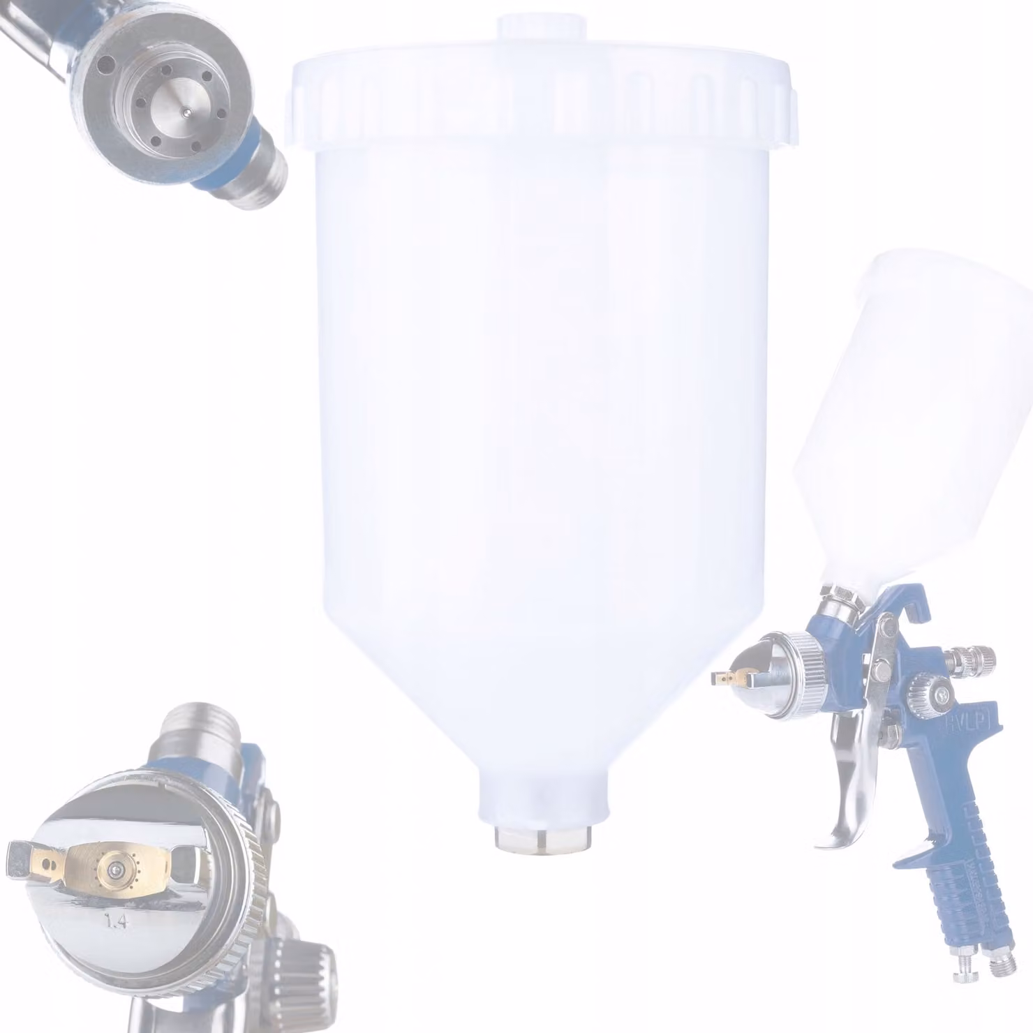 Rosfix Serbatoio per Pistole a Spruzzo HVLP – Capacità 600 ml | Durevole e Resistente Agli Agenti Chimici