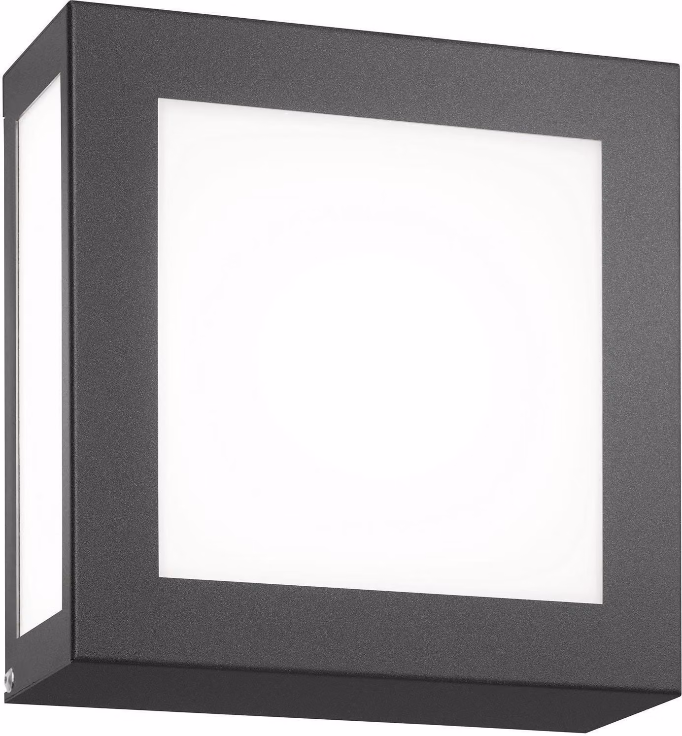CMD 18 applique in acciaio inox antracite quadrata IP44 E27 22x22cm