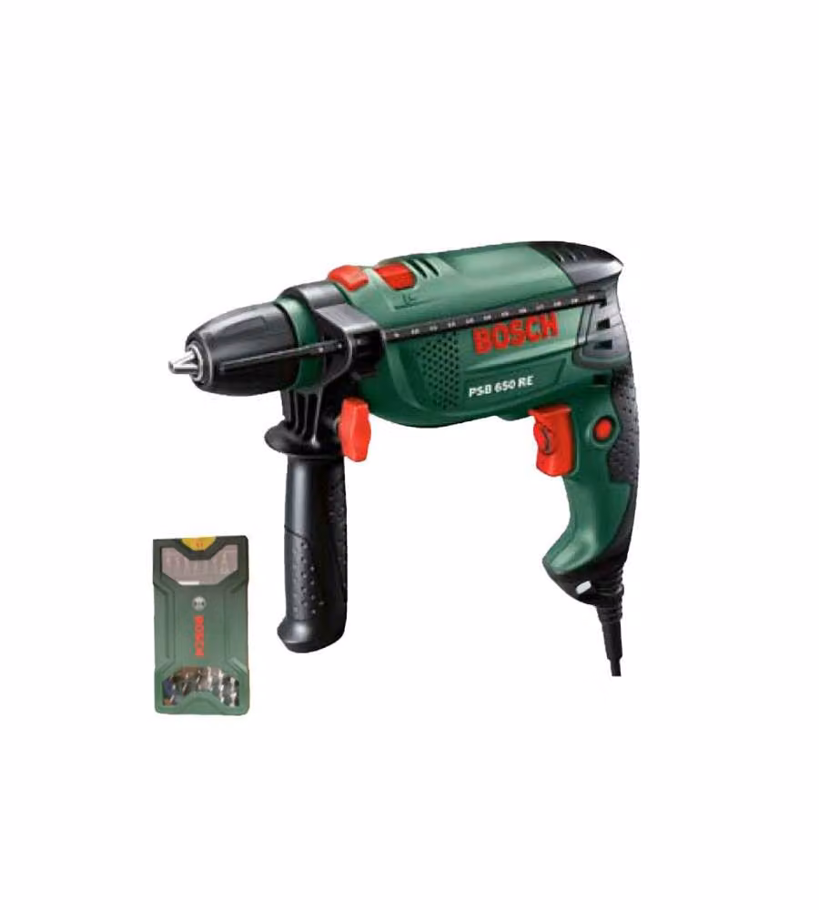 Trapano a percussione elettrico Bosch UniversalImpact 700 con valigetta e accessori verde – 1