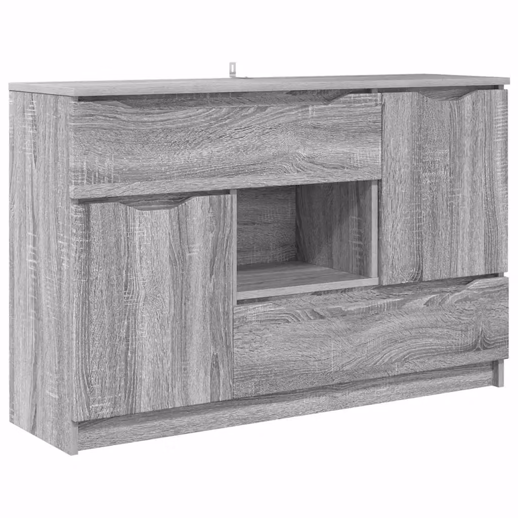 Credenza Buffet Moderna vidaXL in Legno Grigio L: 100 cm, P: 30 cm, H: 65,5 cm – 2