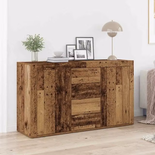 Credenza moderna vidaXL in legno ingegnerizzato marrone L: 120 cm, P: 36 cm, H: 69 cm – 1
