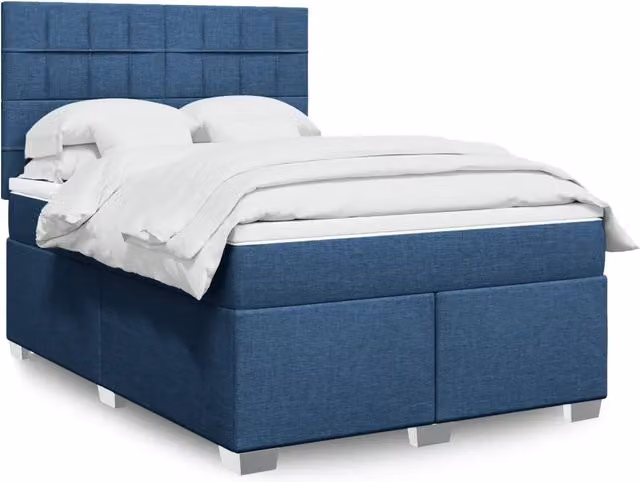 Giroletto a Molle con Materasso Blu 140x200 cm in Tessuto 3290517