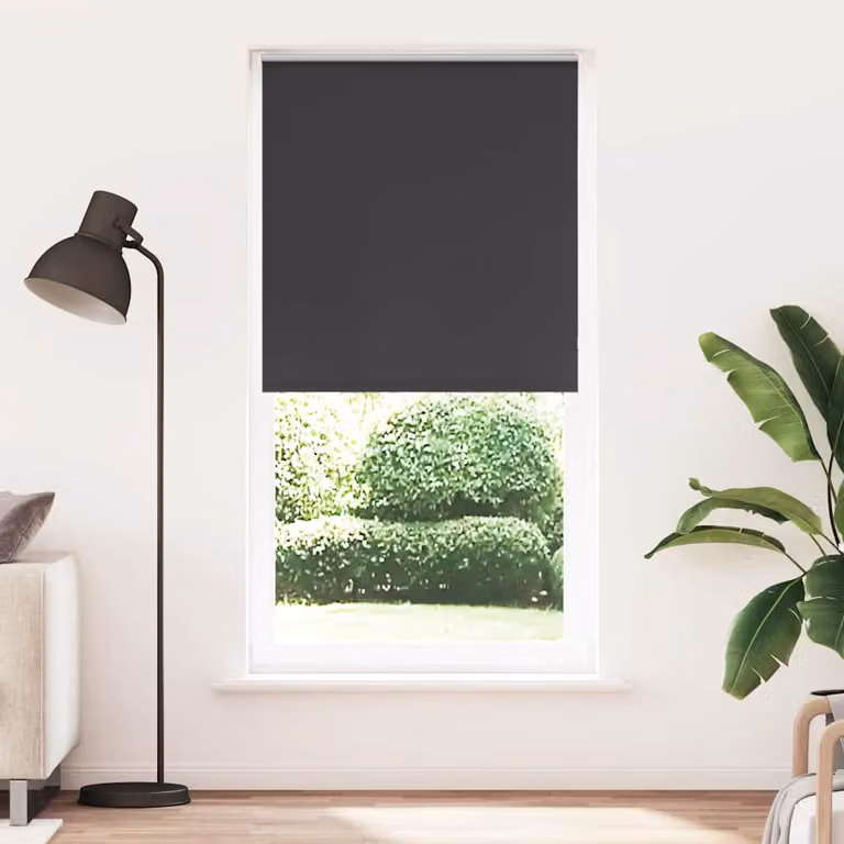 vidaXL Tenda a Rullo Oscurante in Poliestere, Colore Antracite o Nero, L: 95 cm, H: 210 cm
