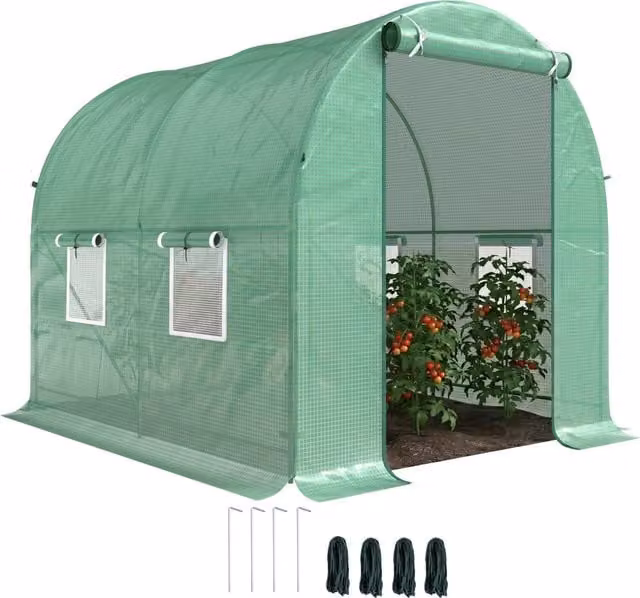 Serra da Giardino Minimal Verde in Acciaio Galvanizzato e PE L: 2.5 m, P: 2 m, H: 2 m