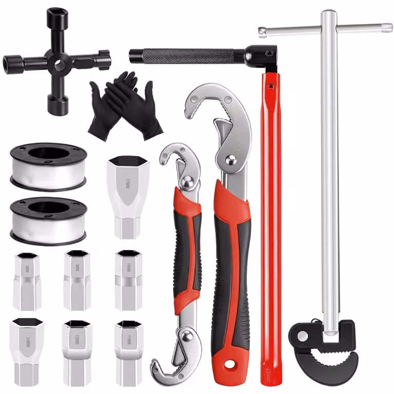 Solidchoice - Set di 15 chiavi per rubinetti da cucina e sanitari