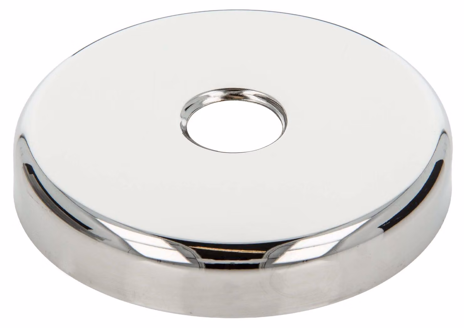rosone filettato tecuro 1/2 pollice x Ø 90 mm x altezza 15 mm, ottone cromato