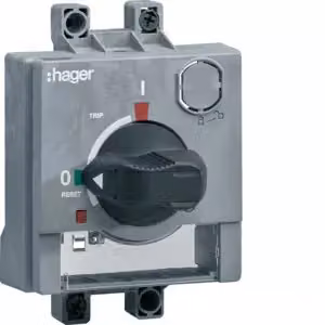 Motoriduttore Hager collegato direttamente all'interruttore P250 HXT030H