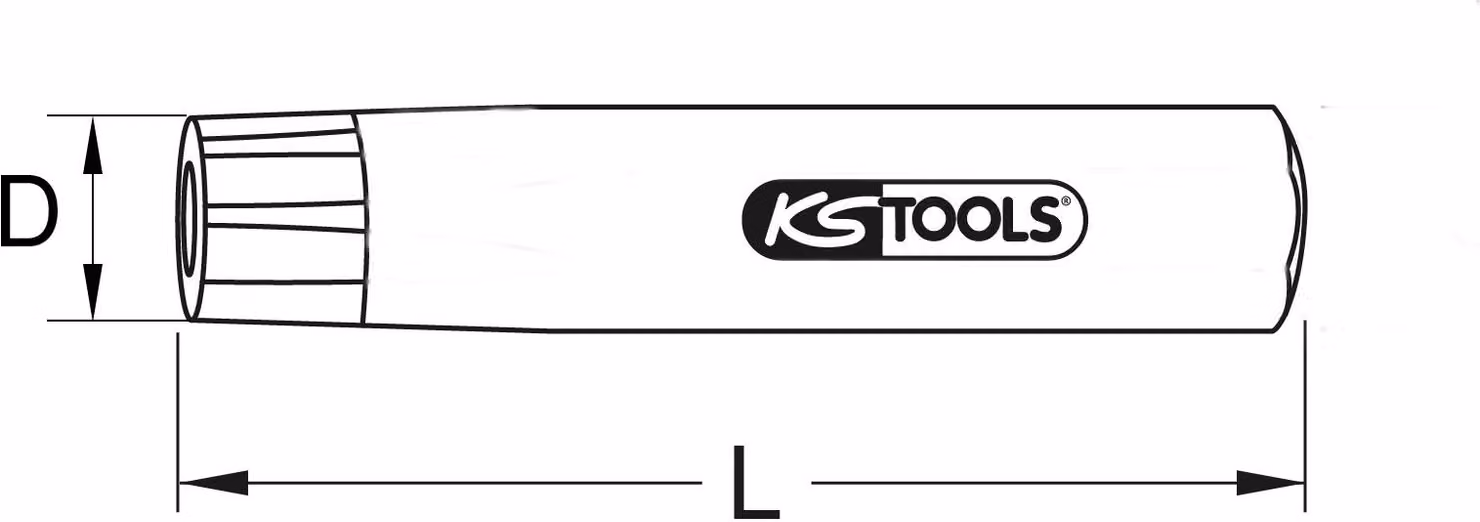 KS Tools 129.2319 punzone artigianale Rosso