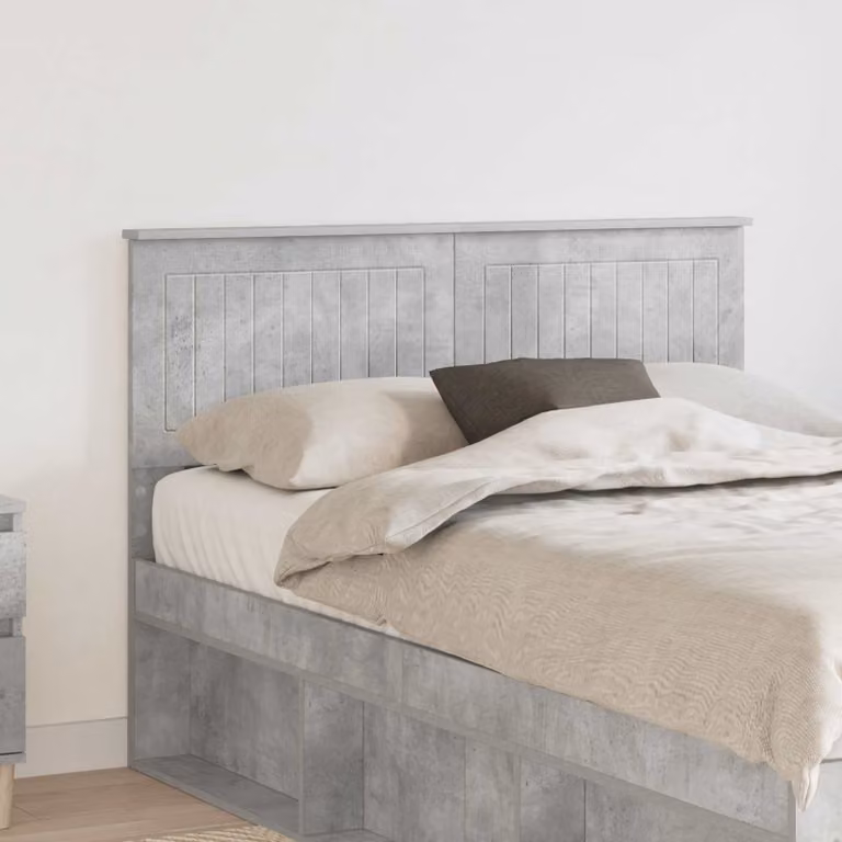 Testiera per letto moderna vidaXL in legno ingegnerizzato, Grigio cemento
