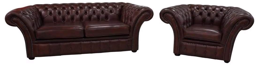 Chesterfield Couch Polster Sitz Sofagarnitur Sofa Couch Garnitur 2+1 Sitzer