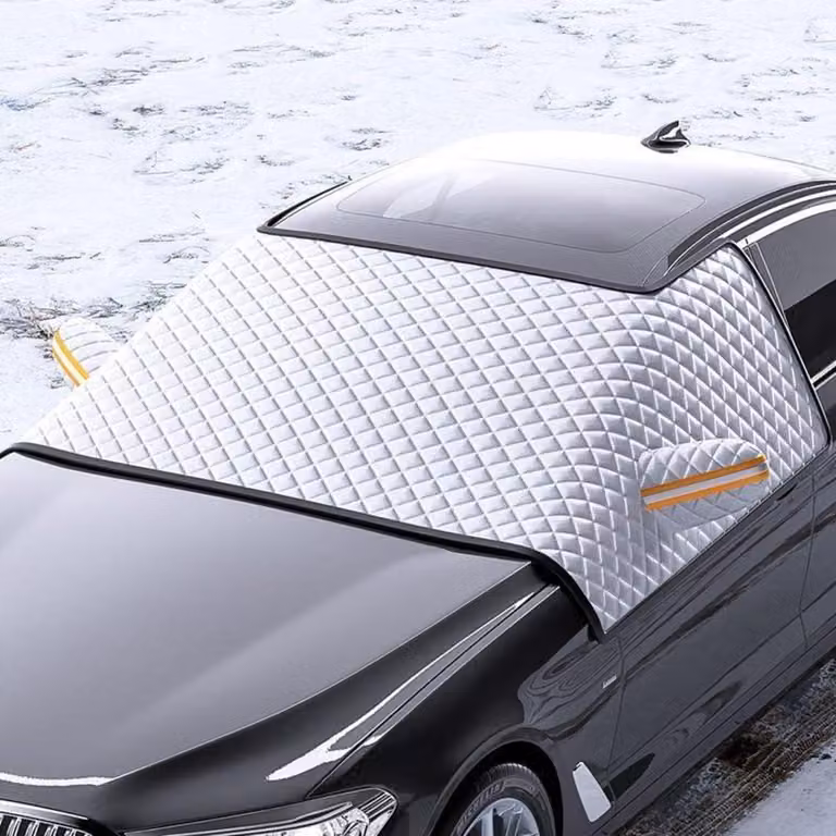 Copertura per parabrezza auto, magnetica, per proteggere da neve e sole, colore argento
