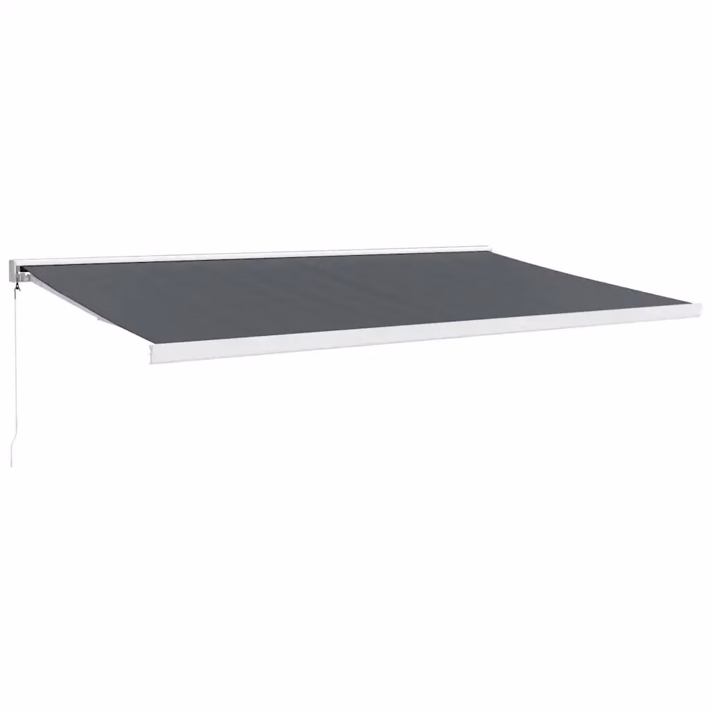 Tenda da Sole Retrattile vidaxl con Bracci Pieghevoli in Alluminio e Poliestere, Colore Antracite, L: 500 cm, P: 300 cm – 2