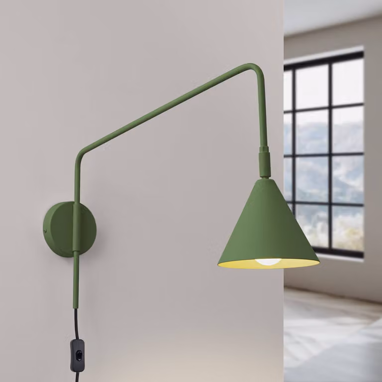 Applique da parete LYS SOLLUX LIGHTING, Verde, Soggiorno / Sala da pranzo, Metallo, Scandinavo, Applique