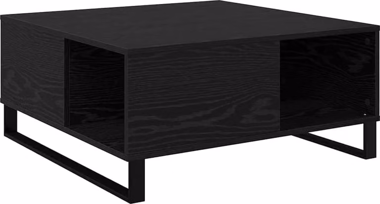 Tavolino da salotto Rovere Nero 80 x 80 x 36,5 cm