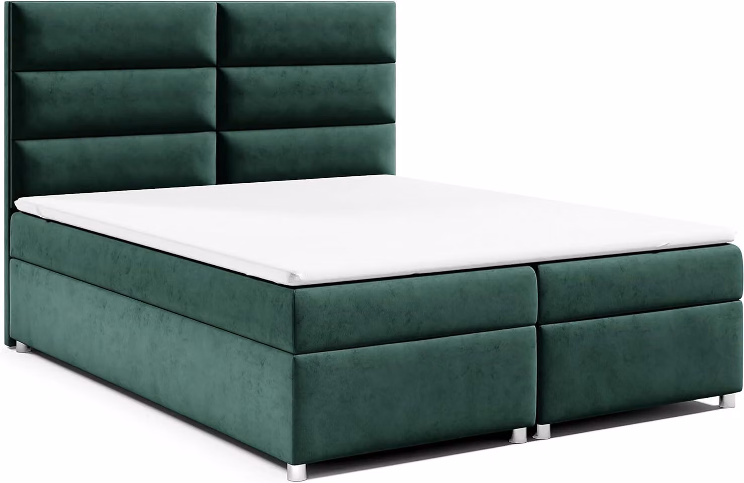 Best for Home Letto boxspring con contenitore Trinity K-4 Materasso a molle Bonell incl. topper, con consegna 160x200-verde