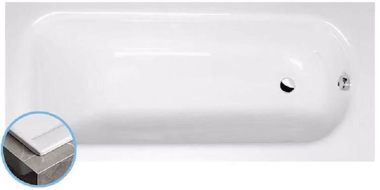 Vasche da bagno Polysan - Vasca da bagno 1600x700x390 mm, bianco 24611S
