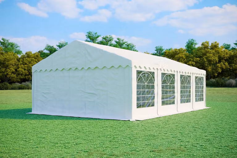 Tenda per feste 5x8 metri, PVC PREMIUM, 500 g/m² - Bianca + OMAGGIO