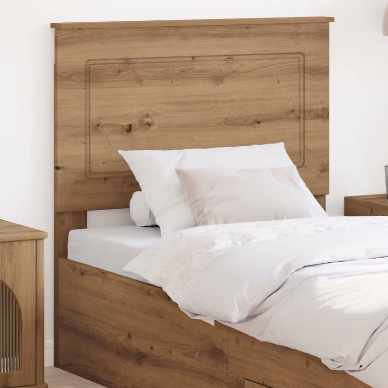 Testiera per letto vidaXL in legno ingegnerizzato Rovere, colore marrone, stile minimalista