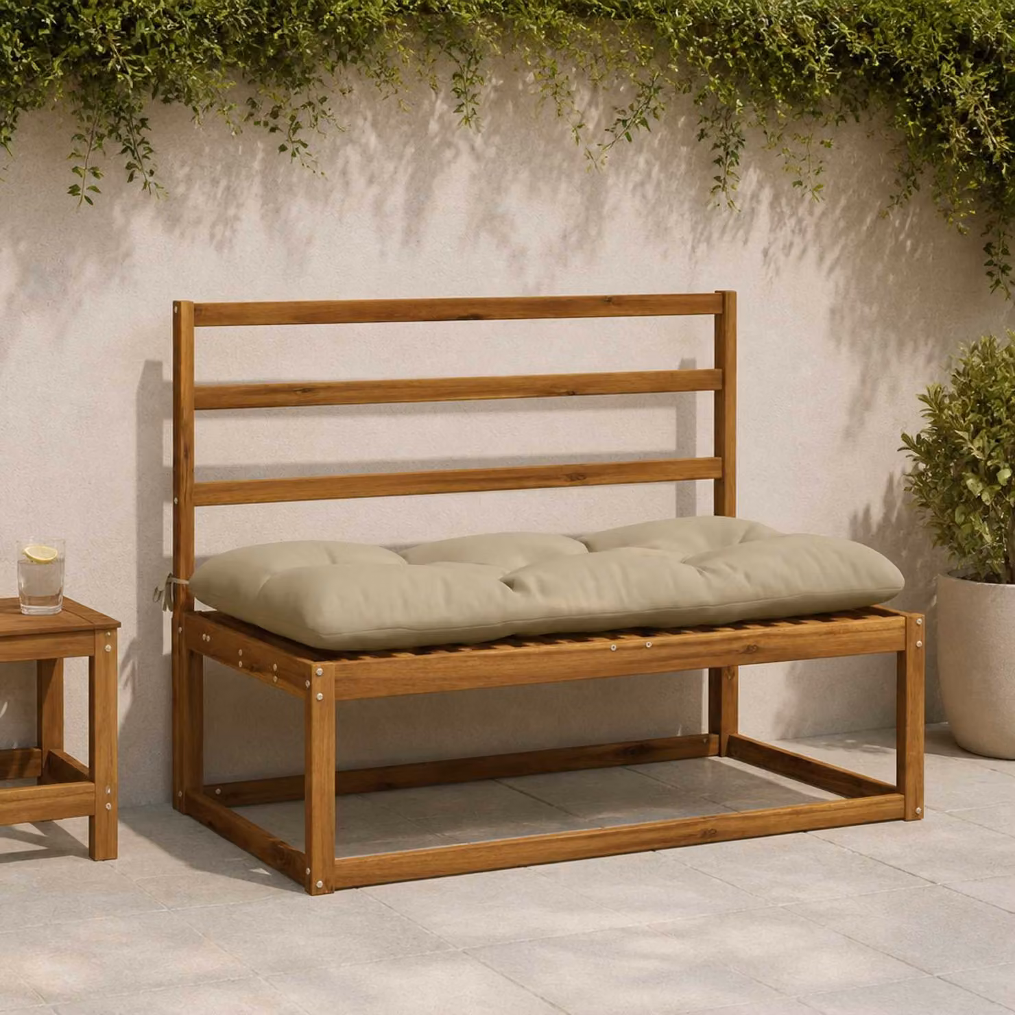 vidaXL Cuscino per panchina VIANEN 100% Poliestere Verde chiaro