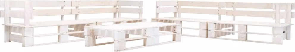 Maison Exclusive - Set da salotto a 6 pezzi in legno bianco