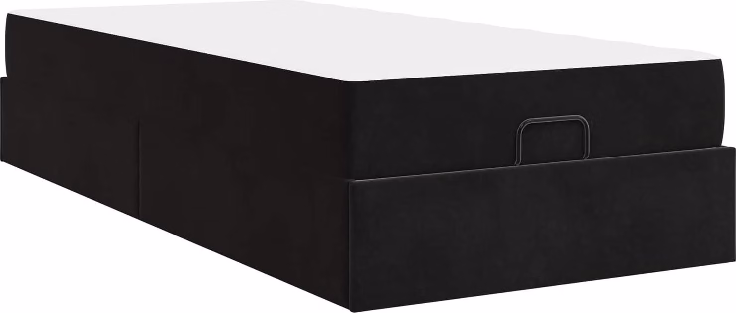 Struttura letto con materasso 2 pcs Nero Velluto