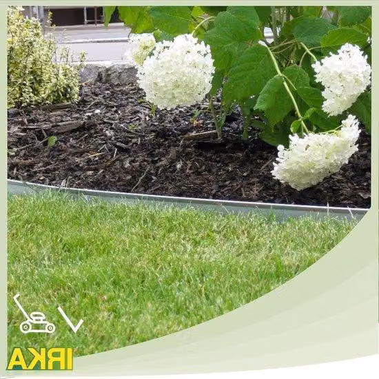 Recinzione da giardino in alluminio - 100 x 8 x 10 cm - Colore argento - Bordo rinforzato - Recinzione da giardino - Recinzione per giardino
