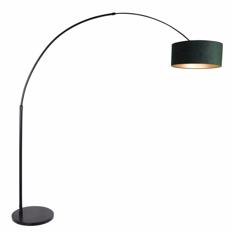 Lampada da terra - nero - Sparkled Light - metallo velluto - Ø 45cm - E27 - 8127ZW - Steinhauer