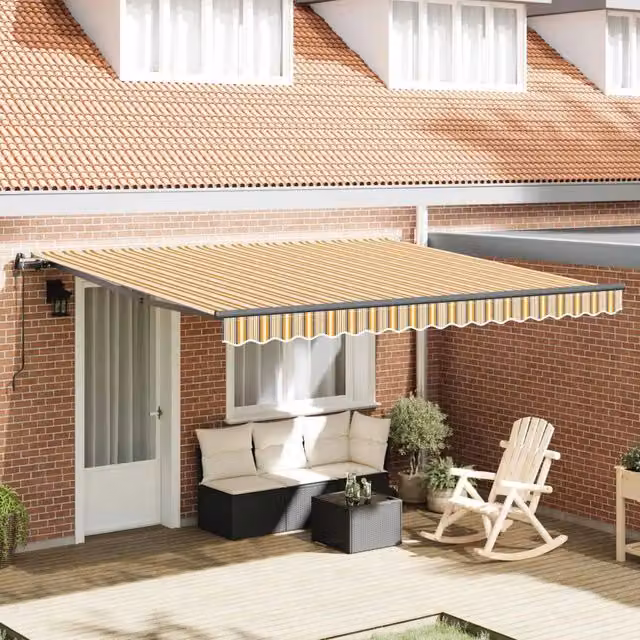 Tenda retrattile Multicolore 400 × 350 cm Tessuto e Alluminio 3330773