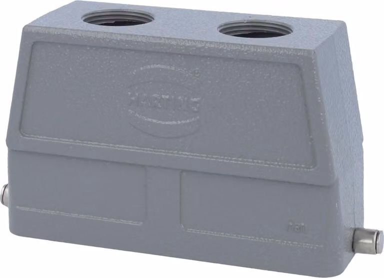 HARTING Han 24B Custodia con manicotto alta, 2xM25 uscita cavo diritta, per 1 staffa (nella parte inferiore) Raccordo a vite M25