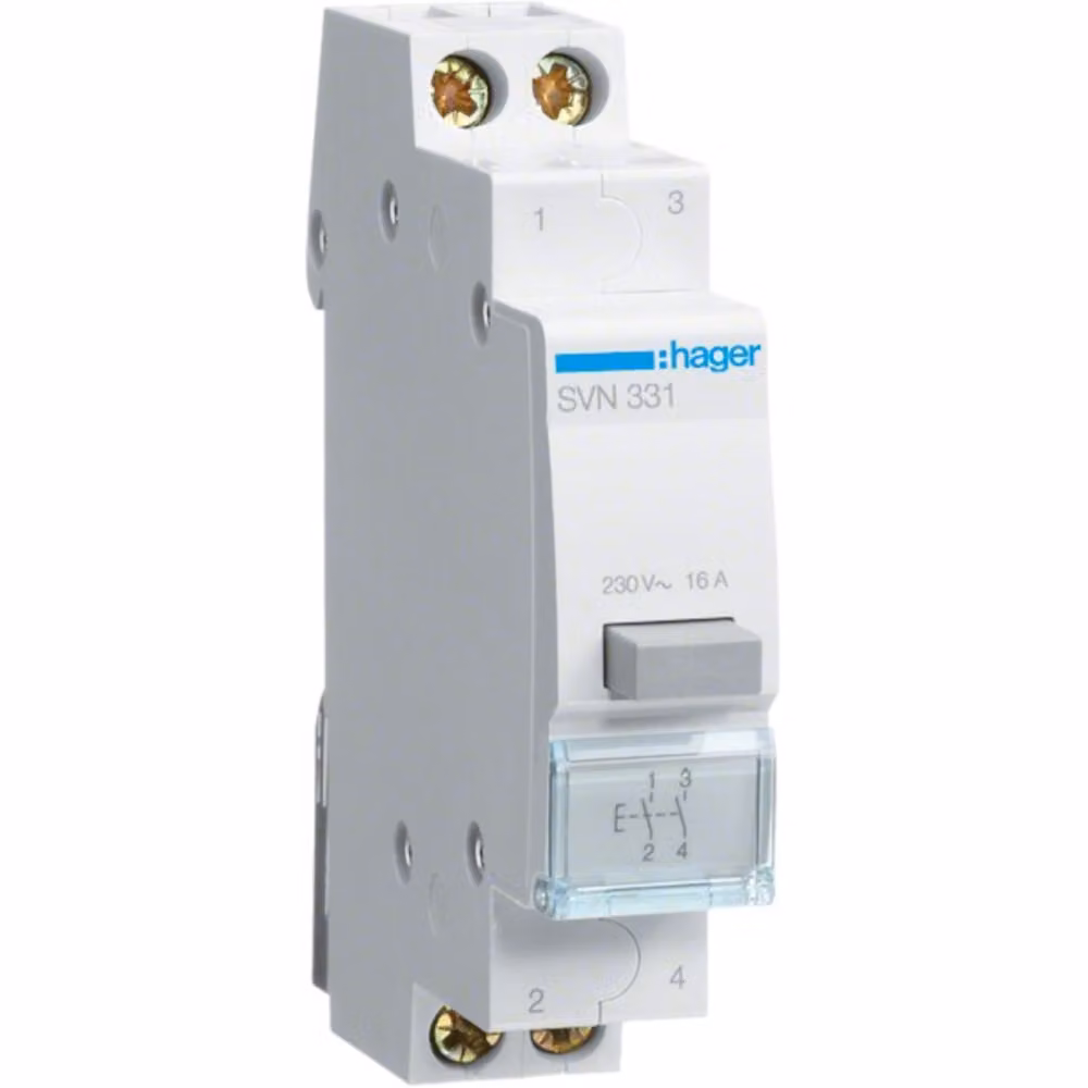 HAGER pulsante REG 2S 16A 230VAC 1TE