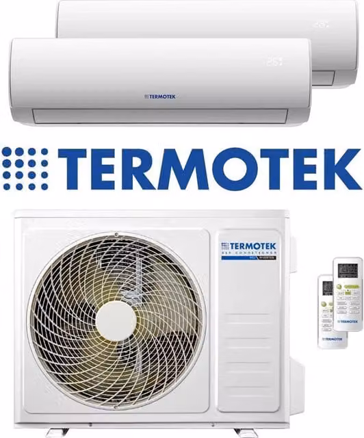 Climatizzatore Dual Split Termotek AirPlus C9+C12 9000+12000 BTU Inverter Classe Energetica A++, WiFi Ready, Colore Bianco