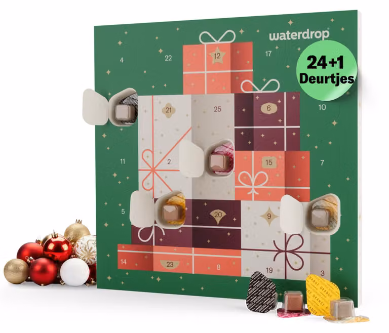 Omgoods - Calendario dell'Avvento 2025 - 25 compresse idratanti senza zucchero, aromatizzate