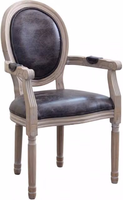 Set di 2 POLTRONE CONSTANCE IN ECOPELLE NERA