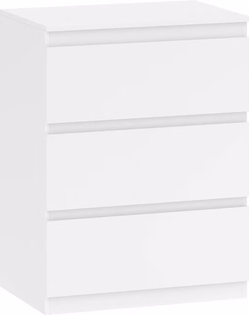 Cassettiera HOMCOM con 3 cassetti in MDF Bianco L 60 cm x P 40 cm x H 79 cm