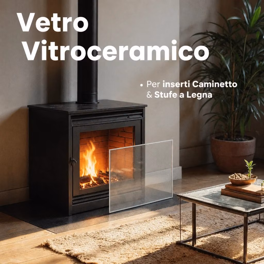 Vetro di ricambio per stufa a legna e caminetto SUPRA modello univers-200-201-220-221-230-231, L: 66,6 cm, P: 50,2 cm, H: 0,4 cm – 2