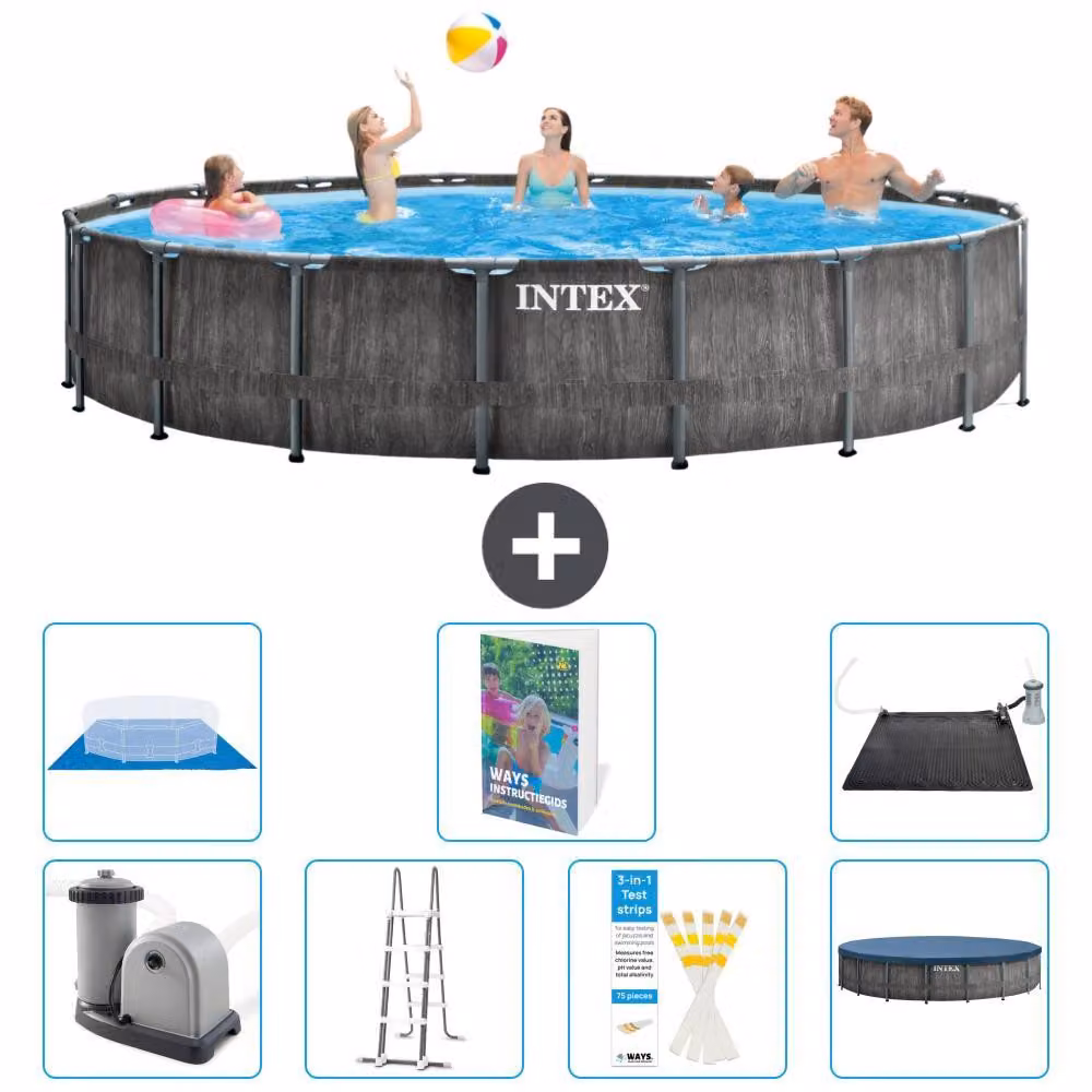 Struttura per piscina a forma di prisma - 549x122 cm - composta da 6 elementi - modello S562