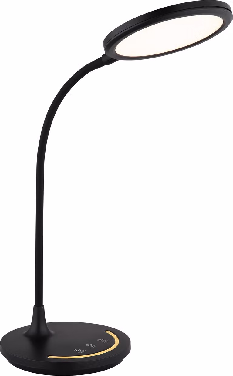 Lampada da tavolo a LED, nera, regolabile, CCT, touch dimmer
