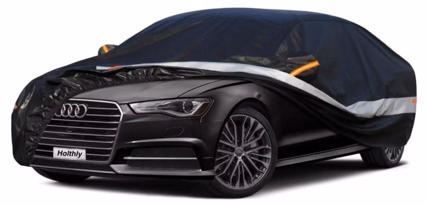 Copertura protettiva per auto, compatibile con Audi A6 (2004-2024), multistrato (10 strati), impermeabile, traspirante, con protezione UV, colore nero