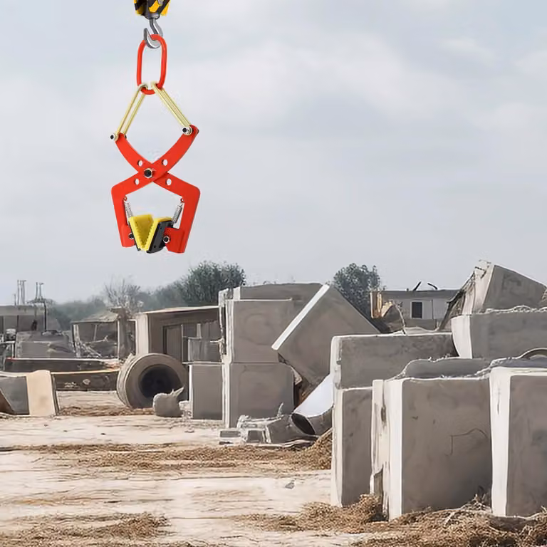 Pinza di sollevamento per lastre di pietra - Morsetto da cantiere - Capacità di carico 330 kg - Per granito e marmo - Trasporto di blocchi di cemento - Carichi pesanti - Blu scuro